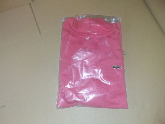 BAGGED XXL LACOSTE PINK TEXTURED POLO