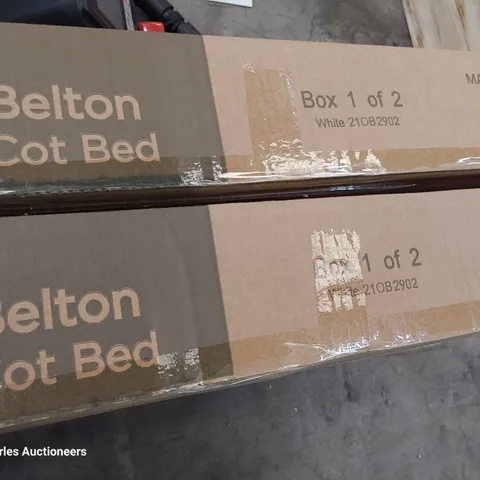 TWO BOX 1 OF 2 OBABY BELTON COT BED WHITE