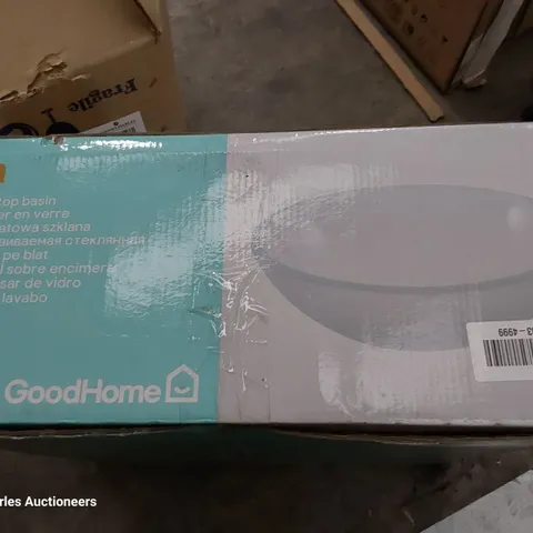 BOXED GOODHOME DRINA GLASS COUNTERTOP BASIN