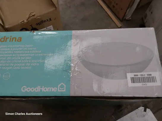 BOXED GOODHOME DRINA GLASS COUNTERTOP BASIN