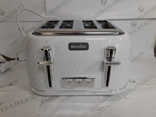 BOXED BREVILLE CURVE COLLECTION WHITE GLOSS 4 TOASTER