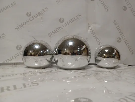 WEB OUTLET K BY KELLY HOPPEN SET OF 3 ILLUMINATED MIRROR SPHERES