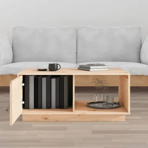 BOXED KAYLIYAH SOLID WOOD COFFEE TABLE WITH STORAGE 