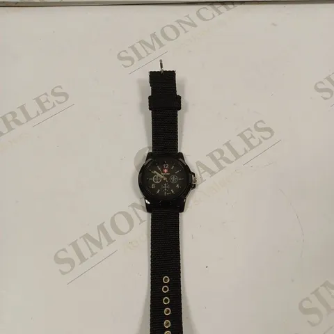 SWISS ARMY BLACK STEEL WATCH 