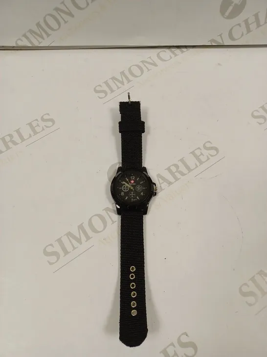 SWISS ARMY BLACK STEEL WATCH 