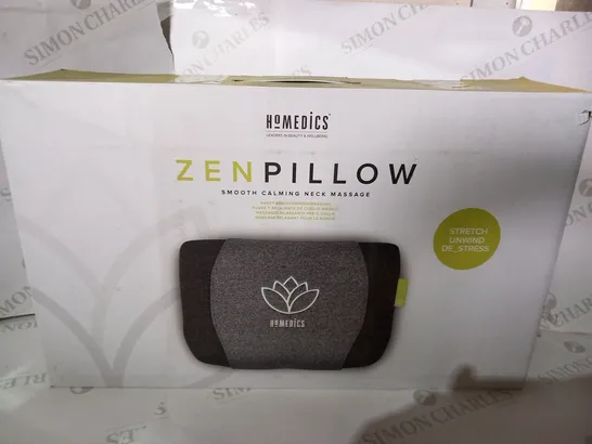 BOXED HOMEDICS ZEN PILLOW SMOOTH CALMING NECK MASSAGE GRA-ZEN-1000-EU