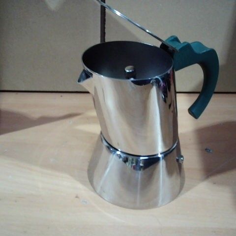 MEPRA STAINLESS STEEL 4/6-CUP COFFEE MAKER, GREEN