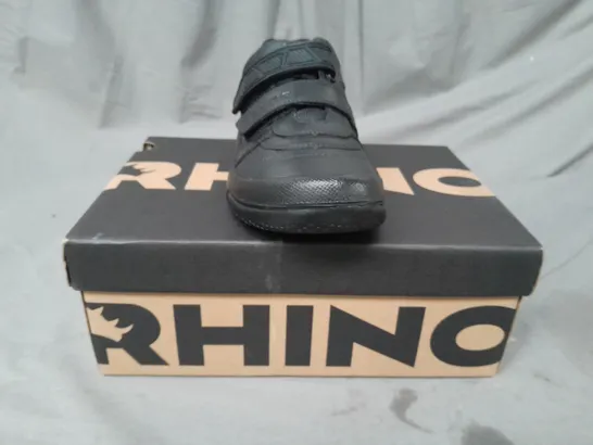 BOXED PAIR OF RHINO WARRIOR SHOES IN BLACK EU SIZE 36