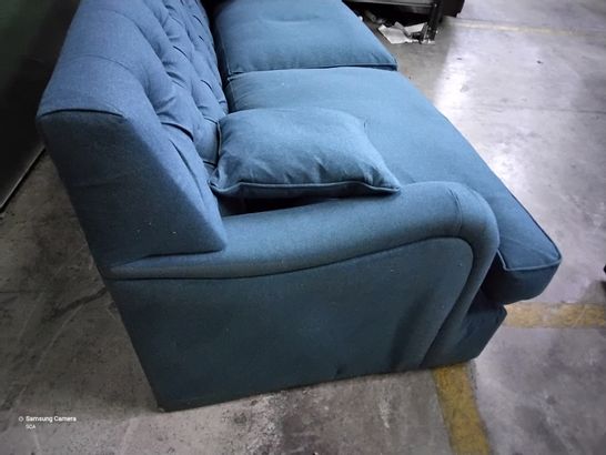 DESIGNER METAL ACTION SOFABED TURQUOISE FABRIC 