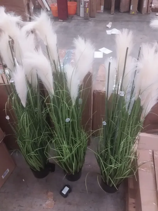 THREE BOXED LED PAMPASS GRASS ARTIFICIAL PLANTS