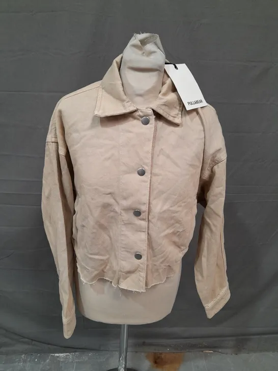 PULL & BEAR TAN JACKET - XS