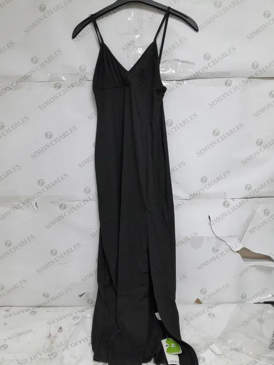 CIDER BLACK XXS SLIT LEG BLACK DRESS 