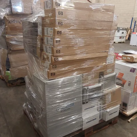 PALLET OF ASSORTED PRINTER AND COMPUTER PRODUCTS TO INCLUDE; RACK CABLE MANAGEMENT KITS, STORAGE CADDY AND BOXES ETC