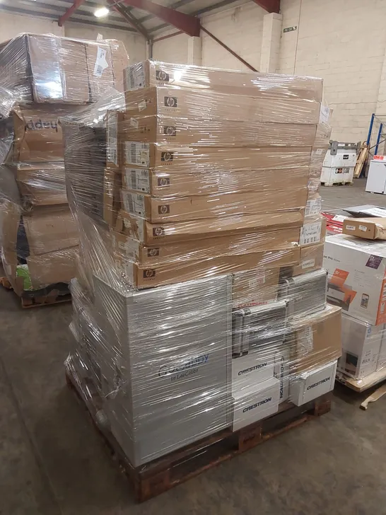 PALLET OF ASSORTED PRINTER AND COMPUTER PRODUCTS TO INCLUDE; RACK CABLE MANAGEMENT KITS, STORAGE CADDY AND BOXES ETC