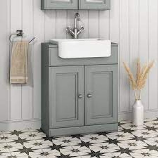 BOXED WESTBURY 667MM VANITY UNIT MATT MID GREY