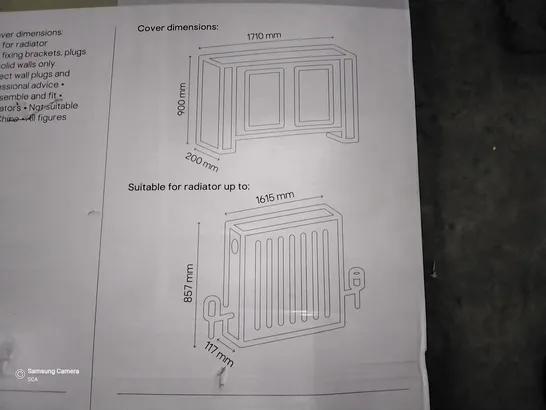 BOXED GOODHOME KENSINGTON RADIATOR COVER 900×1710×200MM