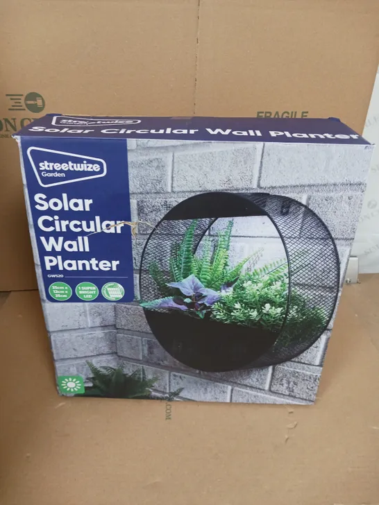 STREETWISE OVAL SOLAR WALL PLANTER