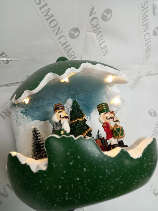 BOXED SANTAS EXPRESS PRE-LIT SPHERE WITH CHRISTMAS CHARACTER SCENE