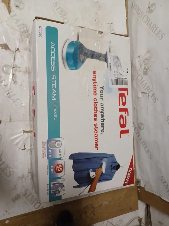 TEFAL DT7050 ACCESS' MINUTE DUAL VOLTAGE TRAVEL GARMENT/CLOTHES STEAMER