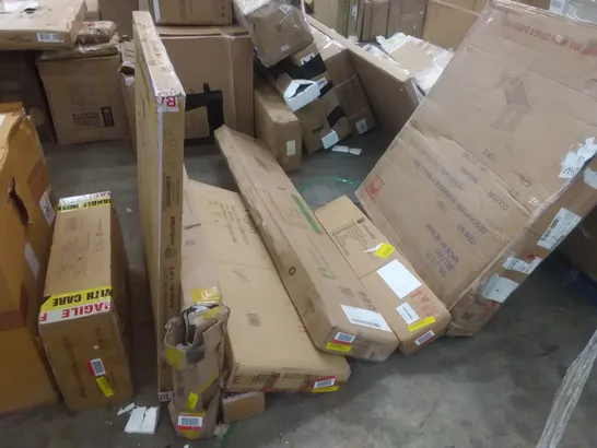 BOXED PARTS FOR VARIOUS DINING TABLES, CHAIRS, DRAWERS AND BEDS