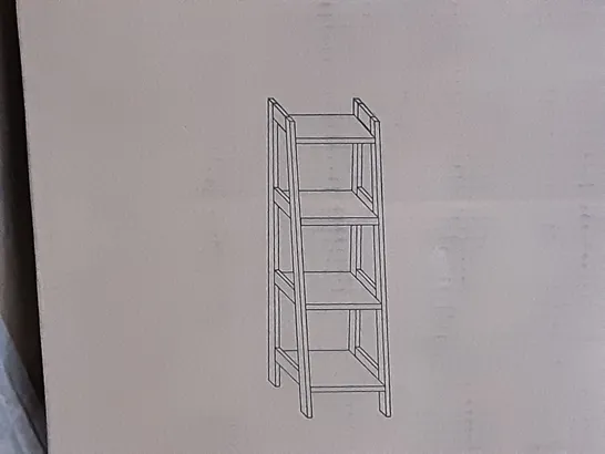 BOXED 4 TIER TAPER SHELF IN WHITE 