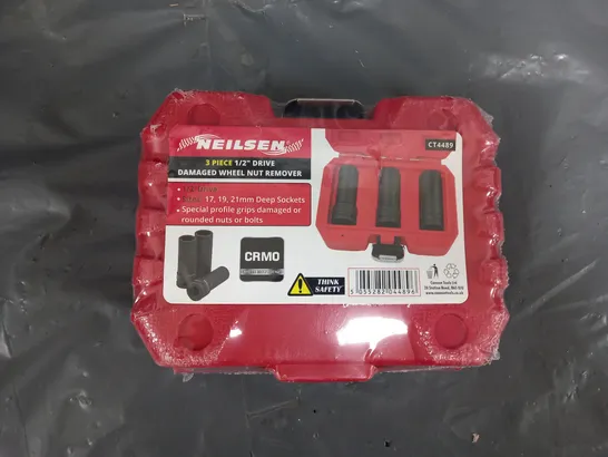 NEILSEN 3PC DAMAGED WHEEL NUT REMOVER 