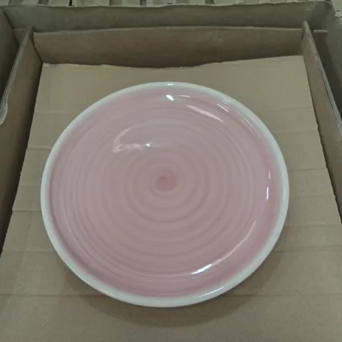 BOXED HARMONY SPINWASH PINK APPROX 12 PIECE DINNER SET 