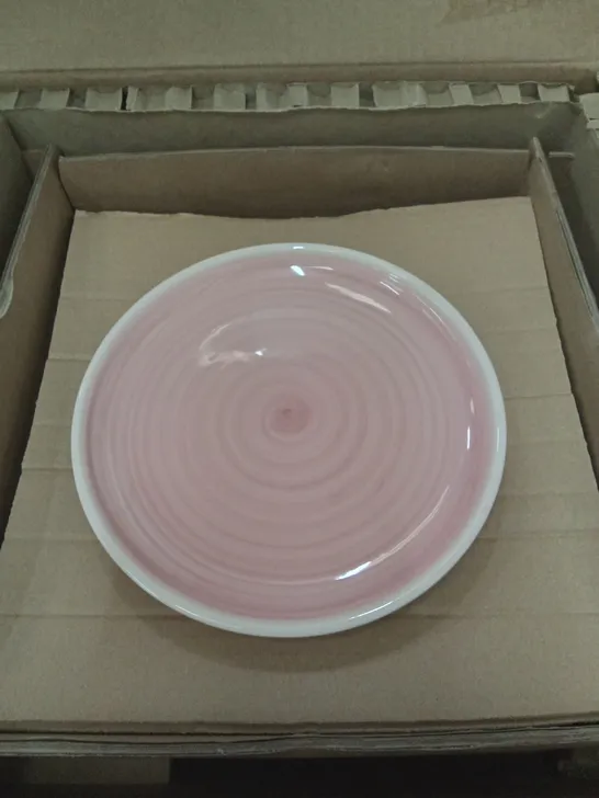 BOXED HARMONY SPINWASH PINK APPROX 12 PIECE DINNER SET  RRP £48