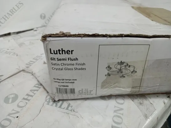 LUTHER 6LT SEMI FLUSH SATIN CHROME FINISH 