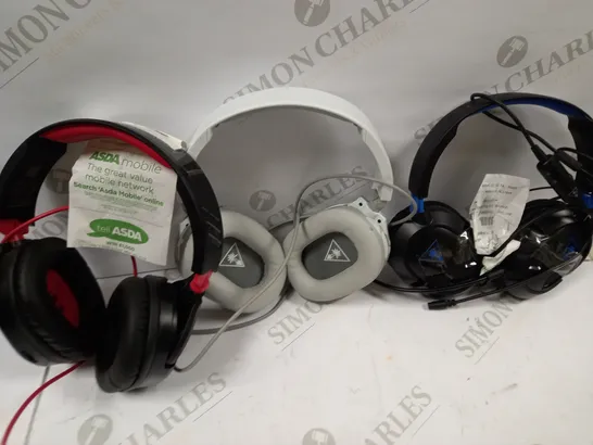 LOT OF 10 LOOSE TURTLE BEACH HEADPHONES TOO INCLUDE RECON 50 , 70 ETC 