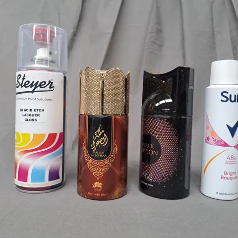 APPROXIMATELY 10 ASSORTED AEROSOL ITEMS IN INCLUDE PERFUMED SPRAY, ANTI-PERSPIRANT, ETC- COLLECTION ONLY