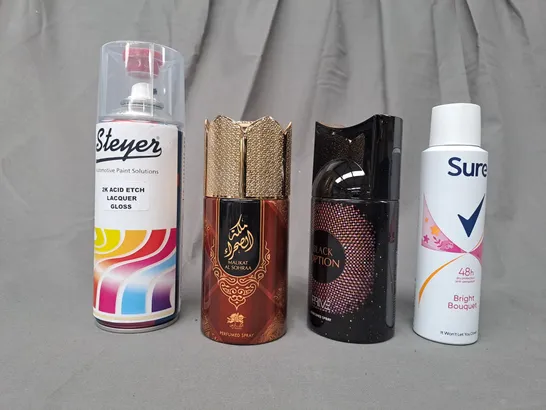 APPROXIMATELY 10 ASSORTED AEROSOL ITEMS IN INCLUDE PERFUMED SPRAY, ANTI-PERSPIRANT, ETC- COLLECTION ONLY