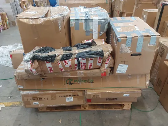 PALLET OF ASSORTED FURNITURE PARTS AND HOUSEHOLD PRODUCTS 