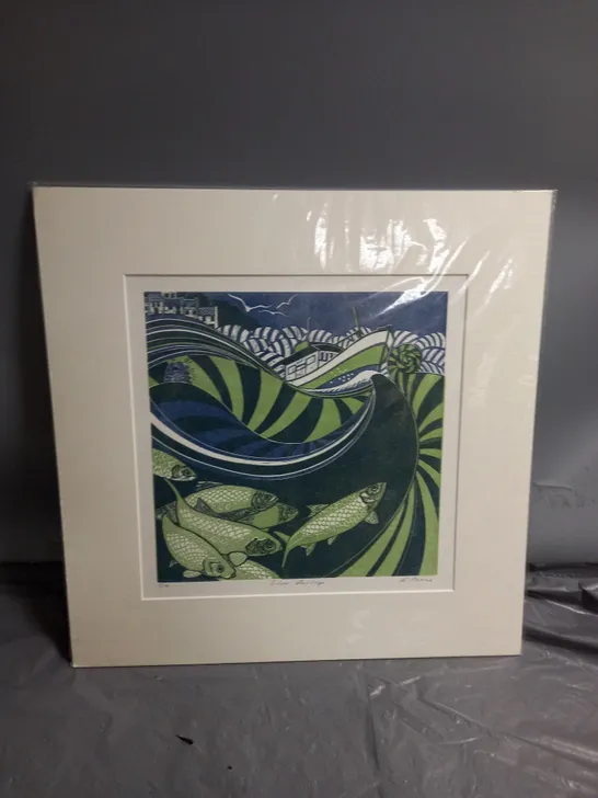 BABS PEASE SILVER DARLINGS ORIGINAL LINOCUT - COLLECTION ONLY