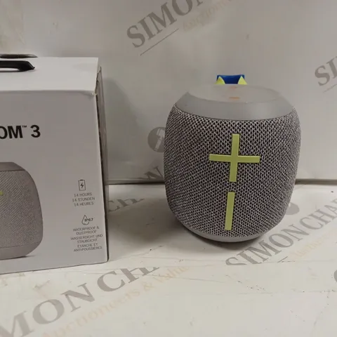 BOXED ULTIMATE EARS WONDERBOOM 3 PORTABLE BLUETOOTH SPEAKER