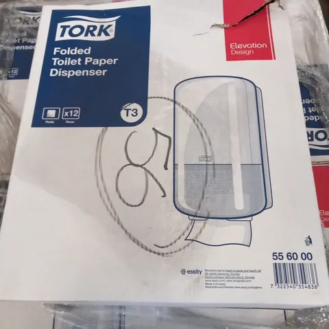 PALLET OF APPROXIMATELY 5 TORK ELEVATION DESIGN FOLDED TOILET PAPER DISPENSERS T3