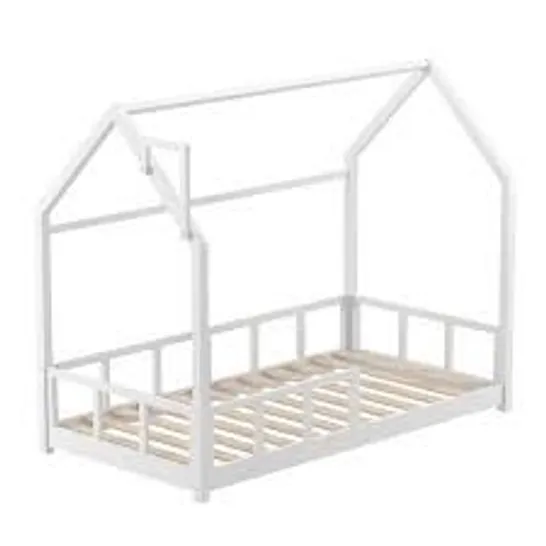 BOXED LIVING AND HOME KIDS PINE WOOD HOUSE BED FRAME