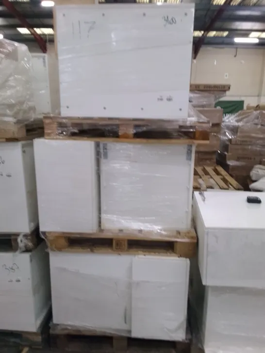 3 PALLETS OF ASSORTED WHITE PAINTED FURNITURE