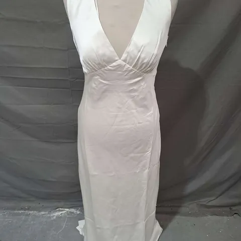 ABERCROMBIE & FITCH COWL BACK SATIN DRESS IN IVORY SIZE SMALL P