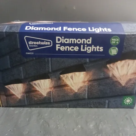 BOXED STREETWISE PACK OF 4 DIAMOND FENCE LIGHTS