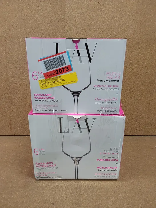 BOXED LAV - LAL GLASSWARE SET - 12pc