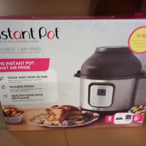 BOXED INSTANT POT 11 IN 1 DUO CRISP + AIR FRYER