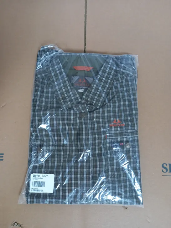 SWEDTEAM LYNX ANTIBITE SHIRT IN GREEN PLAID SIZE EU 42