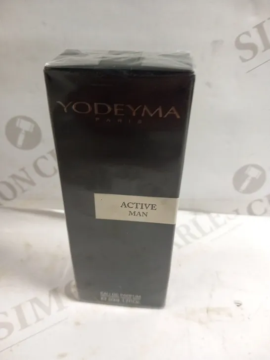 BOXED AND SEALED YODEYMA PARIS ACTIVE MAN EAU DE PARFUM 50ML