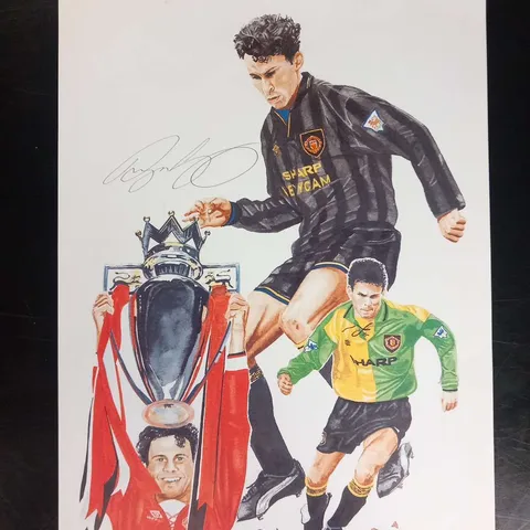 N.HOLT RYAN GIGGS PRINT SIGNED BY RYAN GIGGS