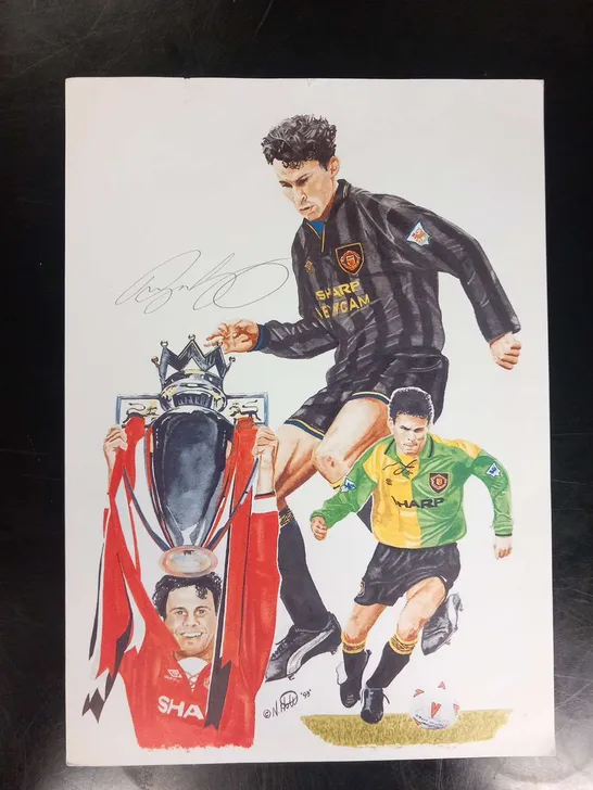 N.HOLT RYAN GIGGS PRINT SIGNED BY RYAN GIGGS