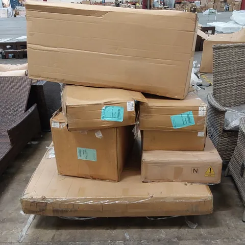 PALLET TO CONTAIN ASSORTED BOXED GARDEN FURNITURE AND FURNITURE PARTS