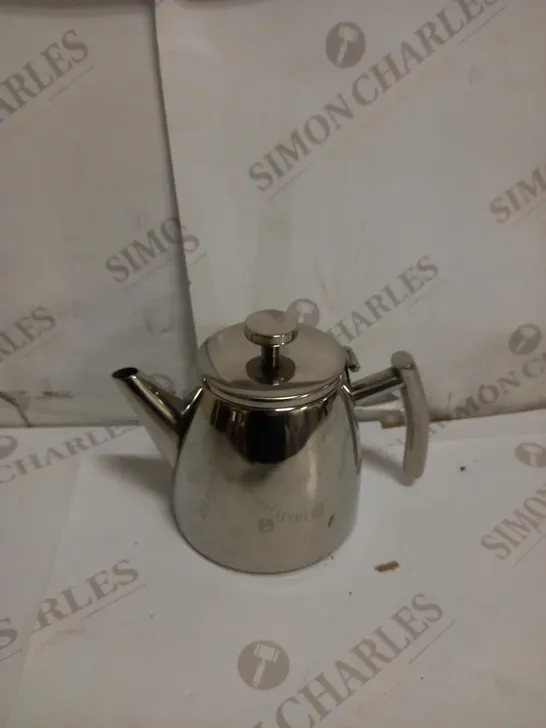 CAFÉ STAL STAINLESS STEEL DOUBLE WALL TEA POT WITH HINGED LID, MIRROR FINISH, 0.6 LITRE