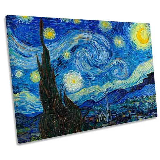 BOXED TELA CANVAS - VINCENT VAN GOGH - NOTTE STELLATA