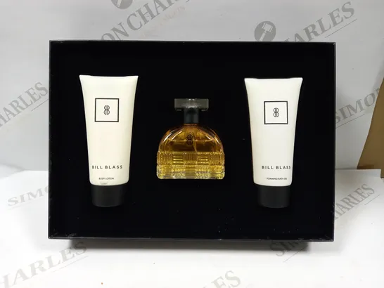 BILL BLASS FOR WOMEN 3 PCS GIFT SET LOTION 100ML FOAMING BATH GEL 100ML EDP 80ML